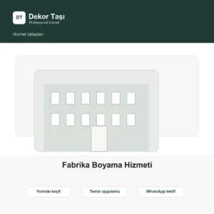 Fabrika Boyama Hizmeti hizmet detay görseli