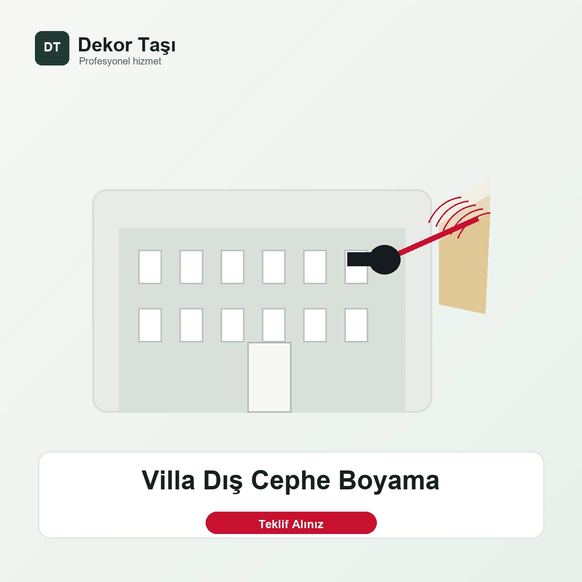 Villa Dış Cephe Boyama Villa Dış Cephe Boyama - Dekor Taşı hizmet görseli
