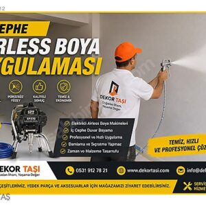 İç cephe airless boya uygulaması Dekor Taşı ana görsel
