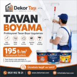 Dekor Taşı iç cephe airless boya ve tavan boyama uygulaması