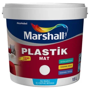 Marshall Plastik Mat su bazlı silinebilir iç cephe boyası 15 Lt Islak Kum