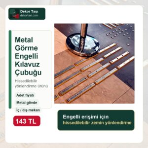 Metal görme engelli kılavuz çubuğu hissedilebilir zemin yönlendirme ürünü