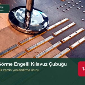 Engelli erişimi için metal kılavuz iz yönlendirme çubuğu