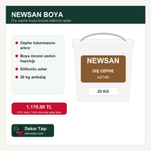 Newsan Dış Cephe Silikonlu Astar 20 kg Dekor Taşı ürün görseli