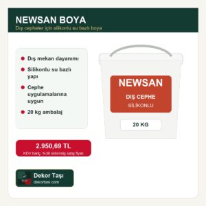 Newsan Dış Cephe Silikonlu Su Bazlı Boya 20 kg Dekor Taşı ürün görseli