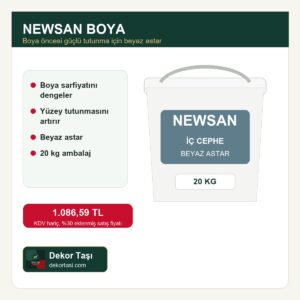 Newsan İç Cephe Silikonlu Beyaz Astar 20 kg Dekor Taşı ürün görseli