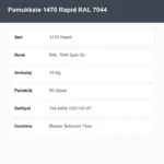 Pamukkale 1470 Rapid Endüstriyel Boya 50 Gloss 15 Kg RAL 7044 İpek Gri
