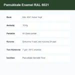 Pamukkale Enamel Sentetik Parlak Yağlı Boya 15 Kg 80 Gloss RAL 6021 Soluk Yeşil