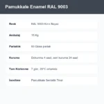 Pamukkale Enamel Sentetik Parlak Yağlı Boya 15 Kg 80 Gloss RAL 9003 Kırık Beyaz