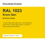 Pamukkale Enamel Sentetik Parlak Yağlı Boya 15 Kg 80 Gloss RAL 1023 Krom Sarı