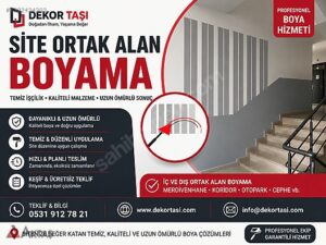 Site ortak alan boyama profesyonel boya hizmeti - Dekor Taşı