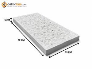 33x70 adım taşı gri renkli 5 cm kalınlıkta beton bahçe taşı