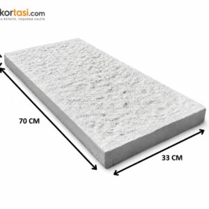 33x70 adım taşı gri renkli 5 cm kalınlıkta beton bahçe taşı
