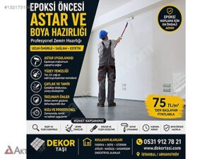 Epoksi kaplama öncesi astar ve boya hazırlığı referans görseli