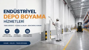 Depo fabrika boyama hizmeti endüstriyel alan uygulama görseli