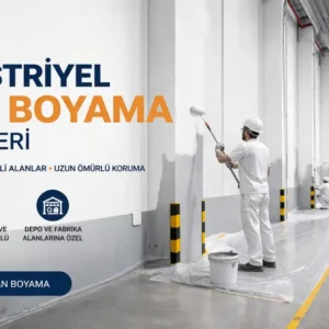 Depo fabrika boyama hizmeti endüstriyel alan uygulama görseli
