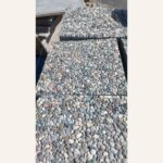 Çakıllı yüzeyli wash beton karo gerçek ürün fotoğrafı