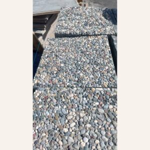 Çakıllı yüzeyli wash beton karo gerçek ürün fotoğrafı