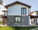Villa dış cephe gri kültür taşı kaplama