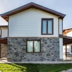 Villa dış cephe gri kültür taşı kaplama