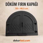 59 x 48,5 cm pik döküm fırın kapağı
