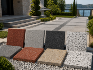 Karo taşı döşeme hizmeti vitrin görseli wash beton terrazzo dekoratif karo uygulaması