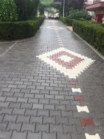 Site yolu desenli kilit parke taşı döşeme