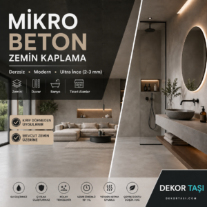 Dekoratif mikro beton zemin kaplama Dekor Taşı