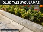 Oluk taşı uygulaması vitrin görseli - yağmur suyu drenaj hattı