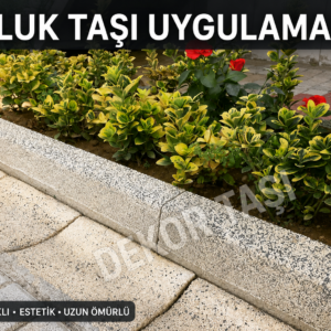 Oluk taşı uygulaması vitrin görseli - yağmur suyu drenaj hattı
