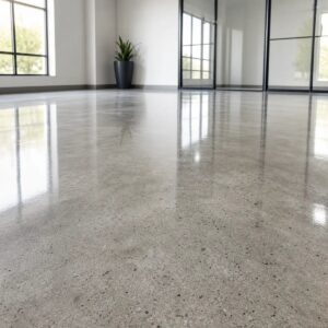 Beton zemine uygulanmış parlak şeffaf epoksi kaplama hizmeti