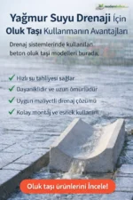 Yağmur suyu drenajı için oluk taşı avantajları