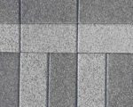Açık ve koyu gri dikdörtgen beton parke taşlarında dik açılı döşeme örneği