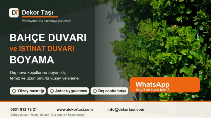Bahçe Duvarı ve İstinat Duvarı Boyama ürün grubundan örnek görünüm