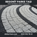 Dekortasi.com Begonit Parke Taşı, açık renkli ve antrasit kavisli döşeme için temsilî görsel