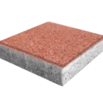 Kırmızı yüzeyli kare beton parke plakası