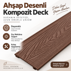 LN ahşap baskı siding lambri çit ve bölme paneli için kahverengi ahşap desenli kompozit panel tanıtım görseli