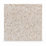 Beyaz fonda bej, krem ve gri parçacıklı 40×40×2,5 cm terrazzo karo